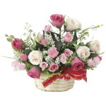 光触媒 人工観葉植物 造花 フレアローズ (高さ20cm) (695R45)