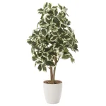 光触媒 人工観葉植物 造花 斑入りシェフレラ90 (高さ90cm) (733K160)
