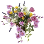 光触媒 人工観葉植物 造花 壁掛けスイートラベンダ- (高さ60cm) (752R110)