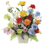 光触媒 人工観葉植物 造花 開運8色フラワーS (高さ32cm) (920R60)