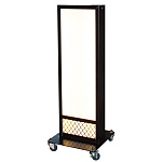 格子柄デザイン和風電飾スタンド看板