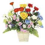 光触媒 人工観葉植物 造花 開運8色フラワーS (高さ32cm)