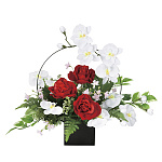 光触媒 人工観葉植物 造花 ホワイトモダン (高さ45cm)