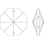 クリスタルガーランド　基本構成パーツ　E-1050　14角