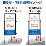 段差や傾斜がある場所でも設置することが出来ます。