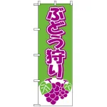 のぼり旗 (2211) ぶどう狩り 緑/紫