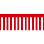 ロール幕 (3866) 紅白幕 H900×W10200mm