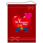 店内タペストリー タテ長 W600×H820 (4324) st valentains day