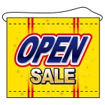 店内タペストリー ヨコ長 W600×H520mm (4343) OPEN SALE