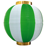 【尺丸】ストライプカラーポリちょうちん (8875) 緑白