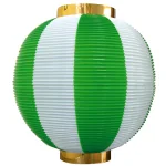 【尺丸】ストライプカラーポリちょうちん (8875) 緑白