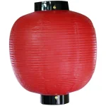 【尺八丸】無地ちょうちん (9059) 赤