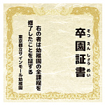 【デザインNo.10-1】幼稚園 卒園証書風デザイン フォトスポット背景幕 和紙柄 印刷製作代 3×3タイプ用 (※本体別途) トロマット(2枚つなぎ) 正面のみ 本体同時購入用