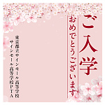 【デザインNo.5-1】入学式向けフォトスポット背景幕 さくら満載デザイン 印刷製作代 3×3タイプ用 (※本体別途)