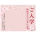 【デザインNo.5-2】入学式向けフォトスポット背景幕 さくら満載デザイン 印刷製作代 3×4タイプ用 (※本体別途)