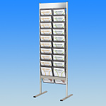 リーフレットラックスタンド PRC-102 (グレー) A4 2列10段