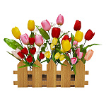 【2025年春商品】チューリップ垣根アレンジ (No177-18_04)