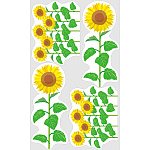 【2025年夏】ウィンドウステッカー ひまわり (No178-08_06)