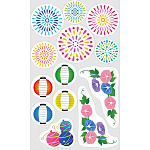 【2025年夏】ウィンドウステッカー お祭花火 (No178-08_07)