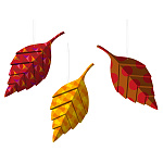 【2025年秋商品】クラフトモダンリーフ飾リ3種セット(No179-2010)