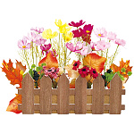 【2025年秋商品】コスモスフラワー垣根(No179-1804)