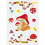 【2025年秋商品】ウィンドウステッカー(小)キノコ(No179-1905)