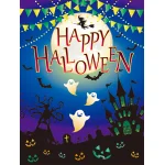 【2025年秋商品】バックスクリーンシート ブルーハロウィン(No179-0702)