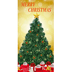 【2024年商品】ボタン付きタペストリーゴールドクリスマス (No.043701)