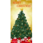 【2024年商品】ボタン付きタペストリーゴールドクリスマス (No.043701)