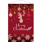 【2024年商品】ハーフタペストリーメリークリスマス 赤 (No.043716)