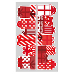 【2024年商品】ウィンドウステッカープレゼントBOX赤(白フチ) (No.043754)