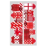 【2024年商品】ウィンドウステッカープレゼントBOX赤(白フチ) (No.043754)