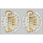 【2024年商品】ウィンドウステッカーメリークリスマス (No.043758)