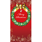 【2024年商品】タペストリー(防炎)クリスマスリース (No.044153)