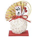 【2024年商品】寿ラタン飾り(白) (No.044404)