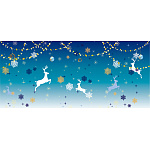 【2024年商品】ディスプレイシートトナカイ青 (No.045763)