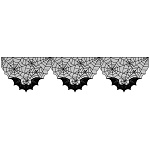 【2025年秋商品】ハロウィンレースドレープ (ブラック)(No179-1308)