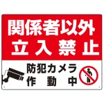 防犯カメラ作動中 関係者以外立入禁止 B オリジナル プレート看板