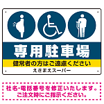 専用駐車場 ピクトマーク3種付 オリジナル プレート看板 W450×H300 エコユニボード (SP-SMD426-45x30U)