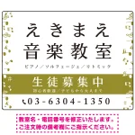 音楽教室 左右音符ラインデザイン プレート看板