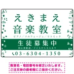 音楽教室 左右音符ラインデザイン プレート看板