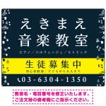 音楽教室 左右音符ラインデザイン プレート看板