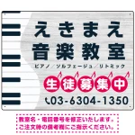 音楽教室 鍵盤ウェーブデザイン プレート看板