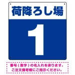 荷降ろし場 希望数字入れ 背景カラー/白文字 オリジナル プレート看板