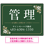 柔らかな花柄モチーフと洗練配色 管理 不動産向けデザインプレート看板