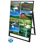 ブラック A3サイズ カードケーススタンド看板 規格:A3横×8枚 片面 (BCCSK-A3Y8K)