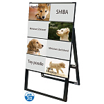 ブラック A4サイズ カードケーススタンド看板 規格:A4横×8枚 片面 ハイタイプ (BCCSK-A4Y8KH)