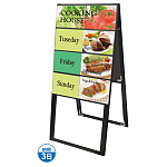 ブラック B5サイズ カードケーススタンド看板 規格:B5横×16枚 両面 ハイタイプ (BCCSK-B5Y16RH)