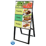 ブラック B5サイズ カードケーススタンド看板 規格:B5横×8枚 片面 ハイタイプ (BCCSK-B5Y8KH)