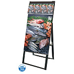 ブラック パンフレットケーススタンド看板 規格:ケース上部 A1片面 (BPCSKD-A1K)